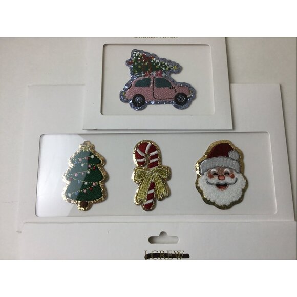 J.CREW Christmas Sticker Patches Set of 3 Traditional, Winter Dogs, Truck & Tree - Picture 3 of 4